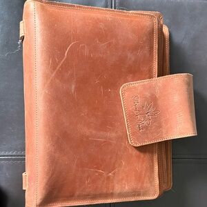 Elegant Brown Leather Portfolio by [Brand]